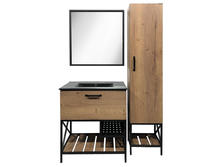 Мебель для ванной Comforty Бредфорд 75 дуб темный
