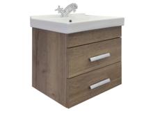 Тумба с раковиной Comforty Никосия 50П 00-00018026CF дуб темный