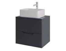 Тумба с раковиной Orange Line Li-60TugMDF+B02-460W графит матовый