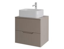Тумба с раковиной Orange Line Li-60TuLMDF+B02-460W латте матовый