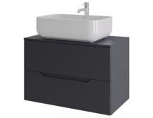 Тумба с раковиной Orange Line Li-80TugMDF+B03-600W графит матовый