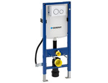 Инсталляция для унитаза Geberit Duofix 111.350.00.5 с кнопкой Geberit Sigma21 115.884.SI.1 белый