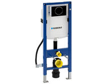 Инсталляция для унитаза Geberit Duofix 111.350.00.5 с кнопкой Geberit Sigma 10 115.758.KM.5 черный/хром