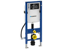 Инсталляция для унитаза Geberit Duofix 111.350.00.5 с кнопкой Geberit Sigma 21 115.884.SJ.1 хром/черный