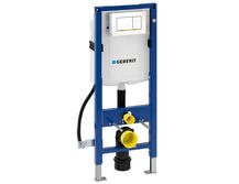 Инсталляция для унитаза Geberit Duofix 111.350.00.5 с кнопкой Geberit Sigma 30 115.883.KK.1 белый/золото