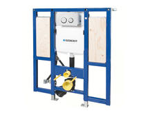 Инсталляция для унитаза Geberit Duofix 111.375.00.5 с кнопкой 115.882.KJ.1 белый/хром