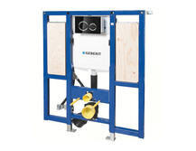 Инсталляция для унитаза Geberit Duofix 111.375.00.5 с кнопкой 115.884.SJ.1 хром/черный