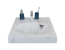 Раковина Stella Polar Миро 60х60 белый мрамор