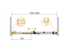 Душевая дверь Cezares 195х160 Stylus-Soft-BF-1-160-C-Cr