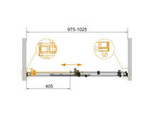 Душевая дверь Cezares 195х100 Stylus-Soft-BF-1-100-C-Cr