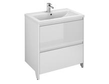 Тумба с раковиной Velvex Klaufs 70.2Y белый глянец